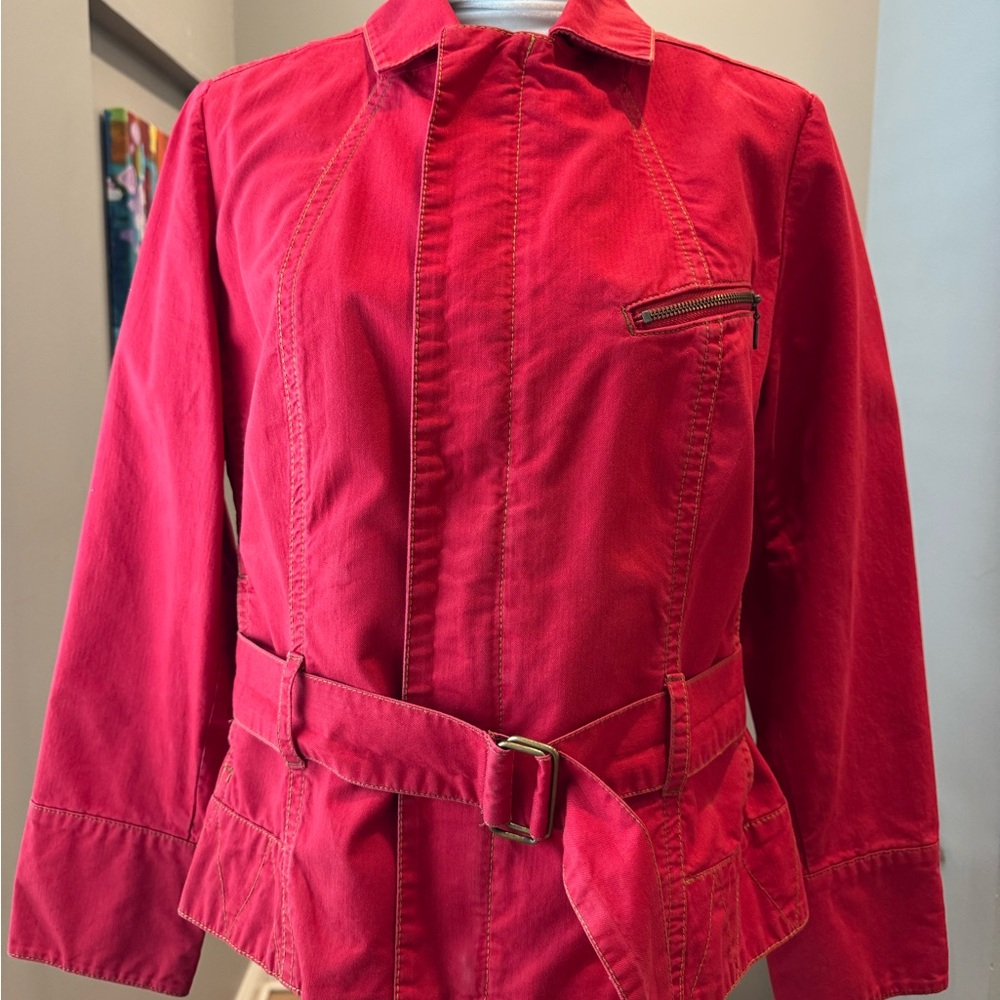 Cabi First Mate Moto Jacket. Red. Size XL.